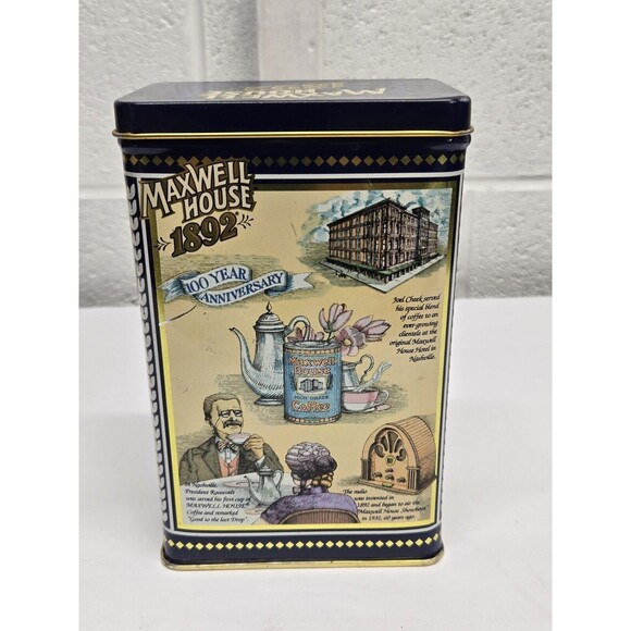 MAXWELL HOUSE 1892 "Good to the last drop" *Reproduction* Vntg ADVERTISING tin - Picture 3 of 5